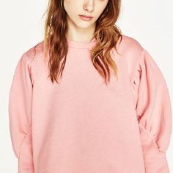 zara pink sweatshirt